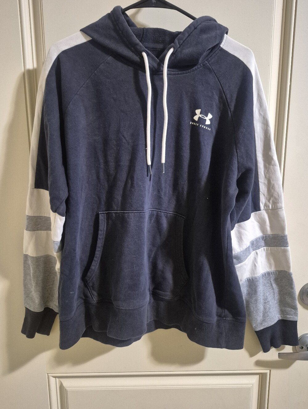 Under Armour Black and White Pullover Hoodie